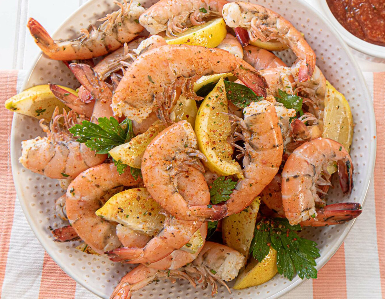 Peel & Eat Florida Shrimp with Smoky Cocktail Sauce